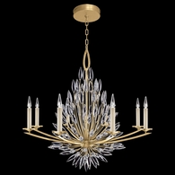 881240-1 Fine Art Lighting Lily Buds 41"W Round Chandelier with Gold Finish