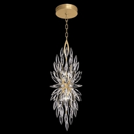 883740-1 Fine Art Lighting Lily Buds 13"W Round Pendant with Gold Finish