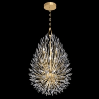 883940-1 Fine Art Lighting Lily Buds 33.5"W Round Pendant with Gold Finish