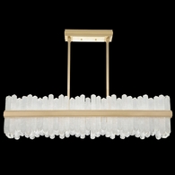 898040-2ST Fine Art Lighting Lior 48"W Rectangular Pendant with Gold Finish
