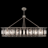 889940-1ST Fine Art Lighting Westminster 52"W Oblong Pendant with Silver Finish