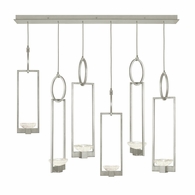 893140-1ST Fine Art Lighting Delphi 48"W Rectangular Pendant with Silver Finish