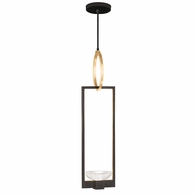 892840-3ST Fine Art Lighting Delphi 7"W Round Drop Light with Black/Gold Finish