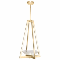 896040-2ST Fine Art Lighting Delphi 17.5"W Square Pendant with Gold Finish