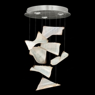 895640-171ST Fine Art Lighting Elevate 23"W Round Pendant with Silver/Blank Pages Finish