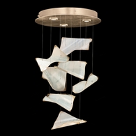 895640-271ST Fine Art Lighting Elevate 23"W Round Pendant with Gold/Blank Pages Finish