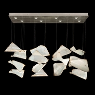 894840-172ST Fine Art Lighting Elevate 54"W Rectangular Pendant with Silver/Blank Pages Finish