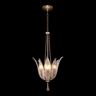 893940-2ST Fine Art Lighting Plume 17.5"W Round Pendant with Gold/Dichroic "Plumes" Finish