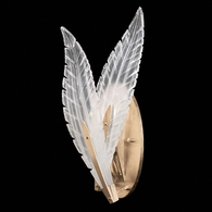 894750-21ST Fine Art Lighting Plume 16"H Sconce with Gold/White "Plumes" Finish