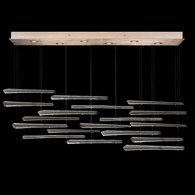 895140-241ST Fine Art Lighting Elevate 59"W Rectangular Pendant with Gold/Ebony Stardust Spires Finish