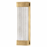 811050-43 Fine Art Lighting Crystal Bakehouse 24" Sconce with Gold Leaf w/Spires Glass Block Finish