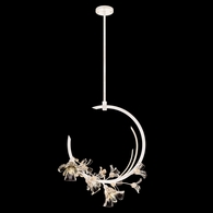 918040-3 Fine Art Lighting Azu 19"W Linear Pendant with White Gesso Finish