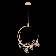 918140-2 Fine Art Lighting Azu 19"W Linear Pendant with Gold Leaf Finish