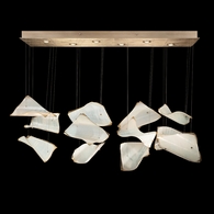 895140-271ST Fine Art Lighting Elevate 50"W Rectangular Pendant with Gold/Blank Pages Finish