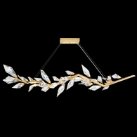 902440-2 Fine Art Lighting Foret 63.5"W Linear Pendant with Gold Finish