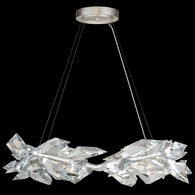 902640-1 Fine Art Lighting Foret 34"W Round Pendant with Silver Finish