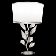 908010-1 Fine Art Lighting Foret 30"H Table Lamp with Silver Leaf w/White Shade Finish