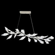 908340-1 Fine Art Lighting Foret 47.5"W Linear Pendant with Silver Leaf Finish