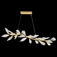 908340-2 Fine Art Lighting Foret 47.5"W Linear Pendant with Gold Leaf Finish