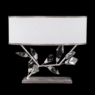 908510-1 Fine Art Lighting Foret 21.5"H LSF Table Lamp with Silver Leaf w/White Shade Finish