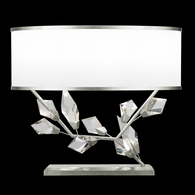 908610-1 Fine Art Lighting Foret 21.5"H RSF Table Lamp with Silver Leaf w/White Shade Finish