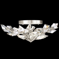 908740-1 Fine Art Lighting Foret 31"W Round Flush Mount with Silver Leaf Finish