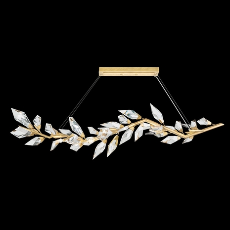 914640-2 Fine Art Lighting Foret 72"W Linear Pendant with Gold Leaf Finish