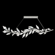 914640-1 Fine Art Lighting Foret 72"W Linear Pendant with Silver Leaf Finish