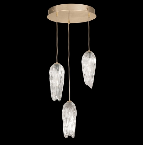 911840-2ST Fine Art Lighting Las Olas 17.5"W Round Pendant with Gold Finish