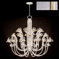918640-1ST Fine Art Lighting Azu 56.5"W Round Chandelier with Silver Leaf Finish
