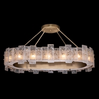 910540-2 Fine Art Lighting Lunea 44"W Oblong Pendant with Gold Finish