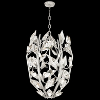 902840-1ST Fine Art Lamps 6 Light Foret 21.5" Round Pendant with Silver Finish