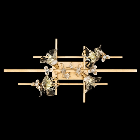 919640-2 Fine Art Lighting Azu 35"W Flush Mount with Gold Leaf Finish