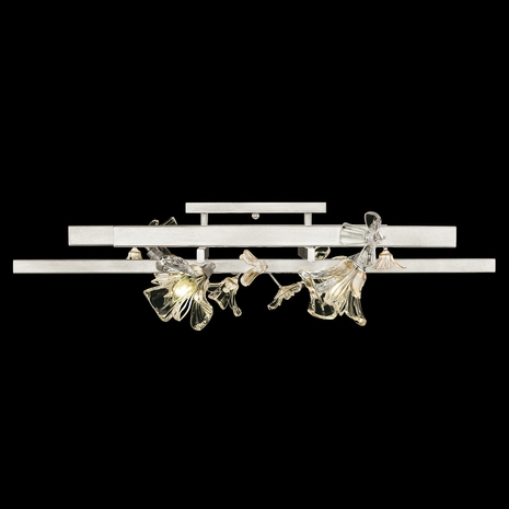 919640-1 Fine Art Lighting Azu 35"W Flush Mount with Silver Leaf Finish