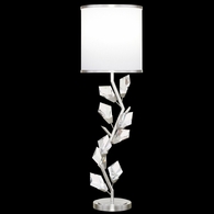 908815-1 Fine Art Lighting Foret 35.5"H Console Lamp with Silver Leaf w/White Shade Finish