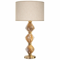 900010-22 Fine Art Lighting Natural Inspirations 30.5"H Table Lamp with Natural Quartz Blown Glass w/Beige Shade Finish