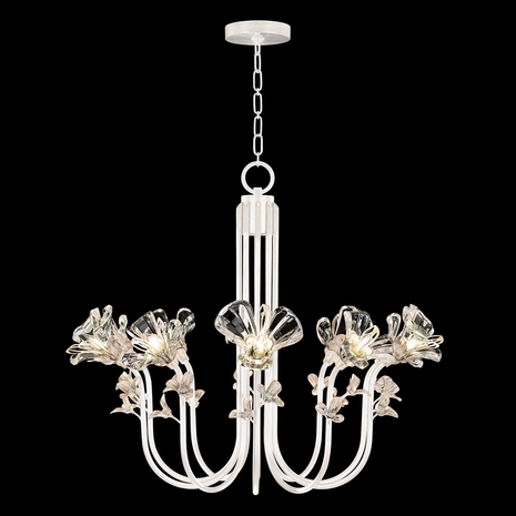 917540-3ST Fine Art Lighting Azu 35.5"W Round Chandelier with White Gesso Finish