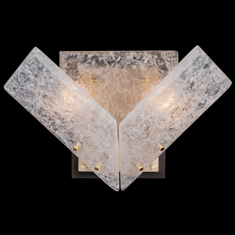 910250-2ST Fine Art Lamps 2 Light Lunea 10.75" Sconce with Gold Finish