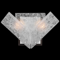 910250-1ST Fine Art Lamps 2 Light Lunea 10.75" Sconce with Silver Finish