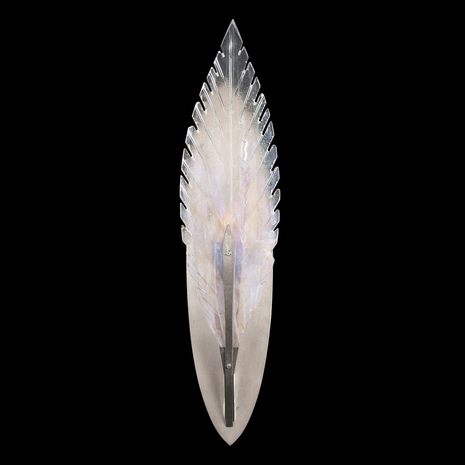 894550-1 Fine Art Lighting Plume 22"H Sconce with Silver/Dichroic "Plumes" Finish