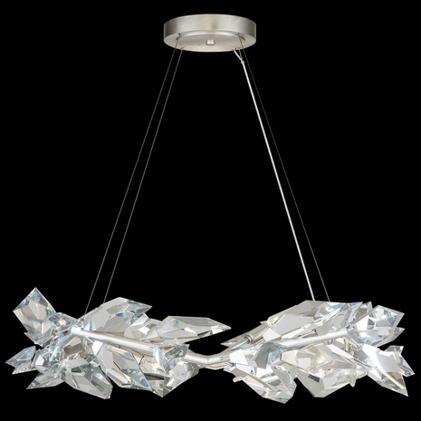 902640-1 Fine Art Lighting Foret 34"W Round Pendant with Silver Finish