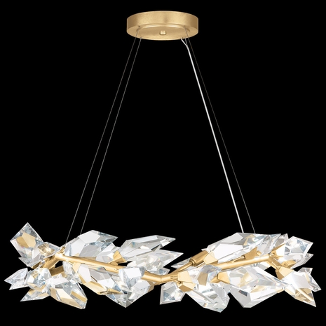 902640-2 Fine Art Lighting Foret 34"W Round Pendant with Gold Finish