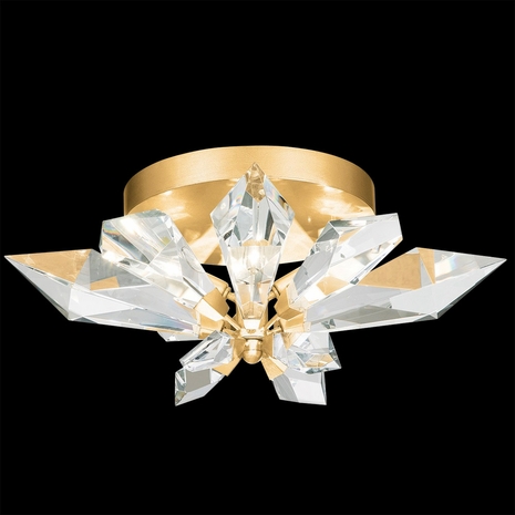 901840-2 Fine Art Lighting Foret 24.25"W Round Flush Mount with Gold Finish
