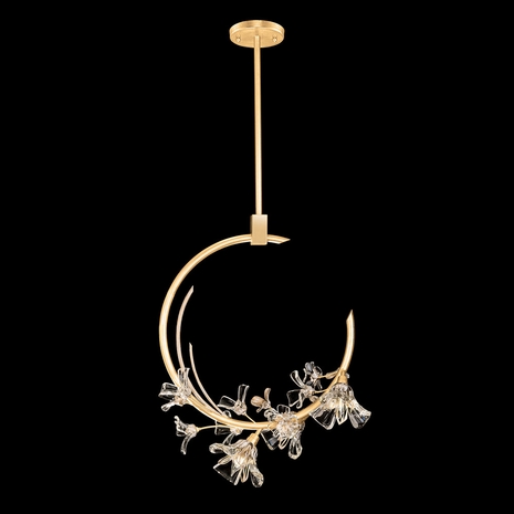 918140-2 Fine Art Lighting Azu 19"W Linear Pendant with Gold Leaf Finish