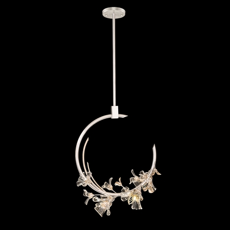 918140-1 Fine Art Lighting Azu 19"W Linear Pendant with Silver Leaf Finish