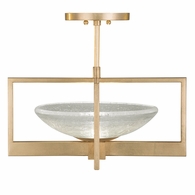 896440-2ST Fine Art Lighting Delphi 18"W Round Semi-Flush Mount with Gold Finish
