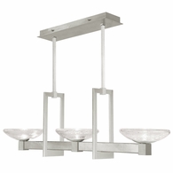 897040-1 Fine Art Lighting Delphi 48"W Linear Pendant with Silver Finish