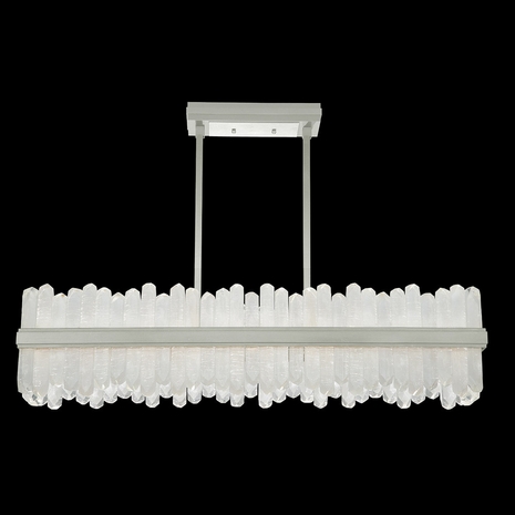 898040-1 Fine Art Lighting Lior 48"W Rectangular Pendant with Silver Finish
