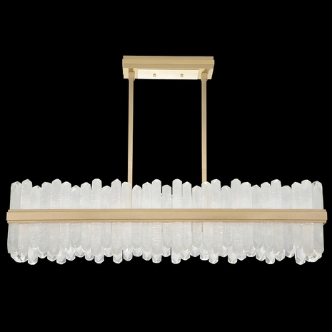 898040-2 Fine Art Lighting Lior 48"W Rectangular Pendant with Gold Finish