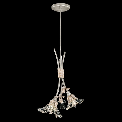 916740-1 Fine Art Lighting Azu 11"W Round Drop Light with Silver Leaf Finish